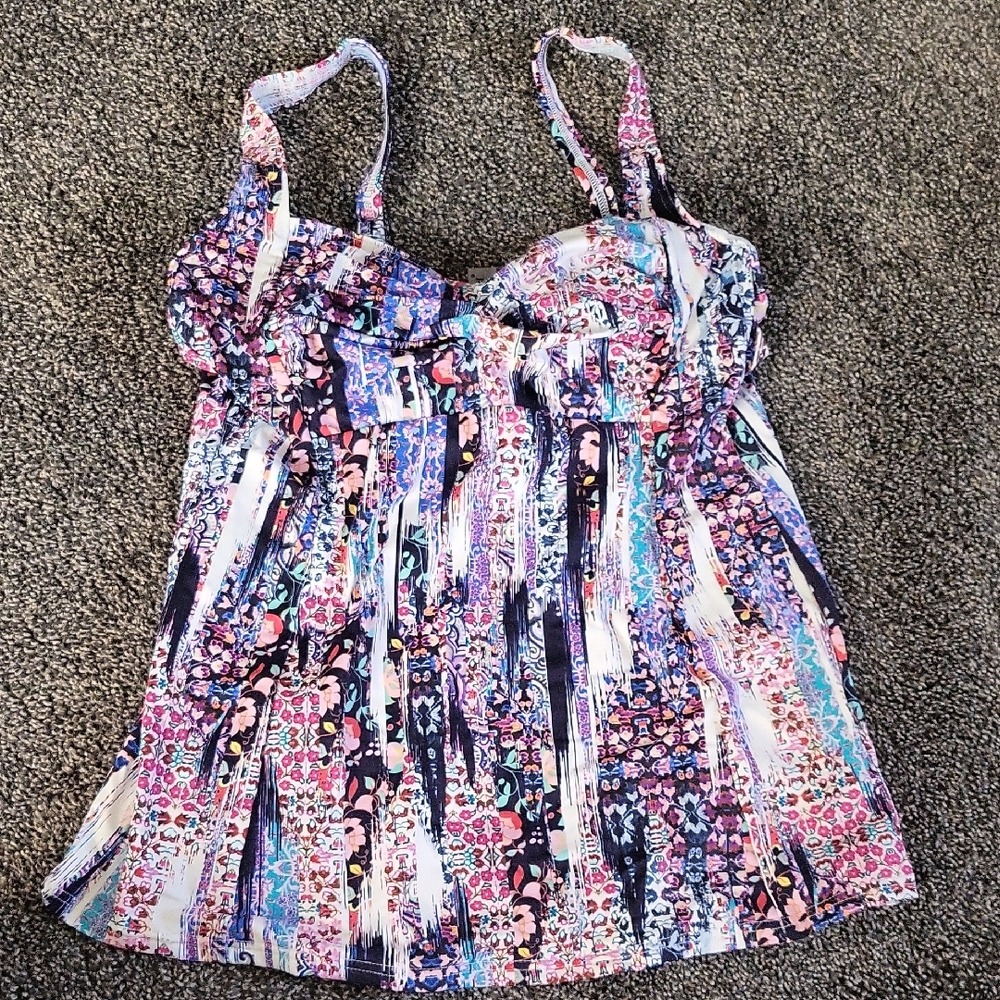 Sunseeker Floral Multicolor Women's Swim Takini Top